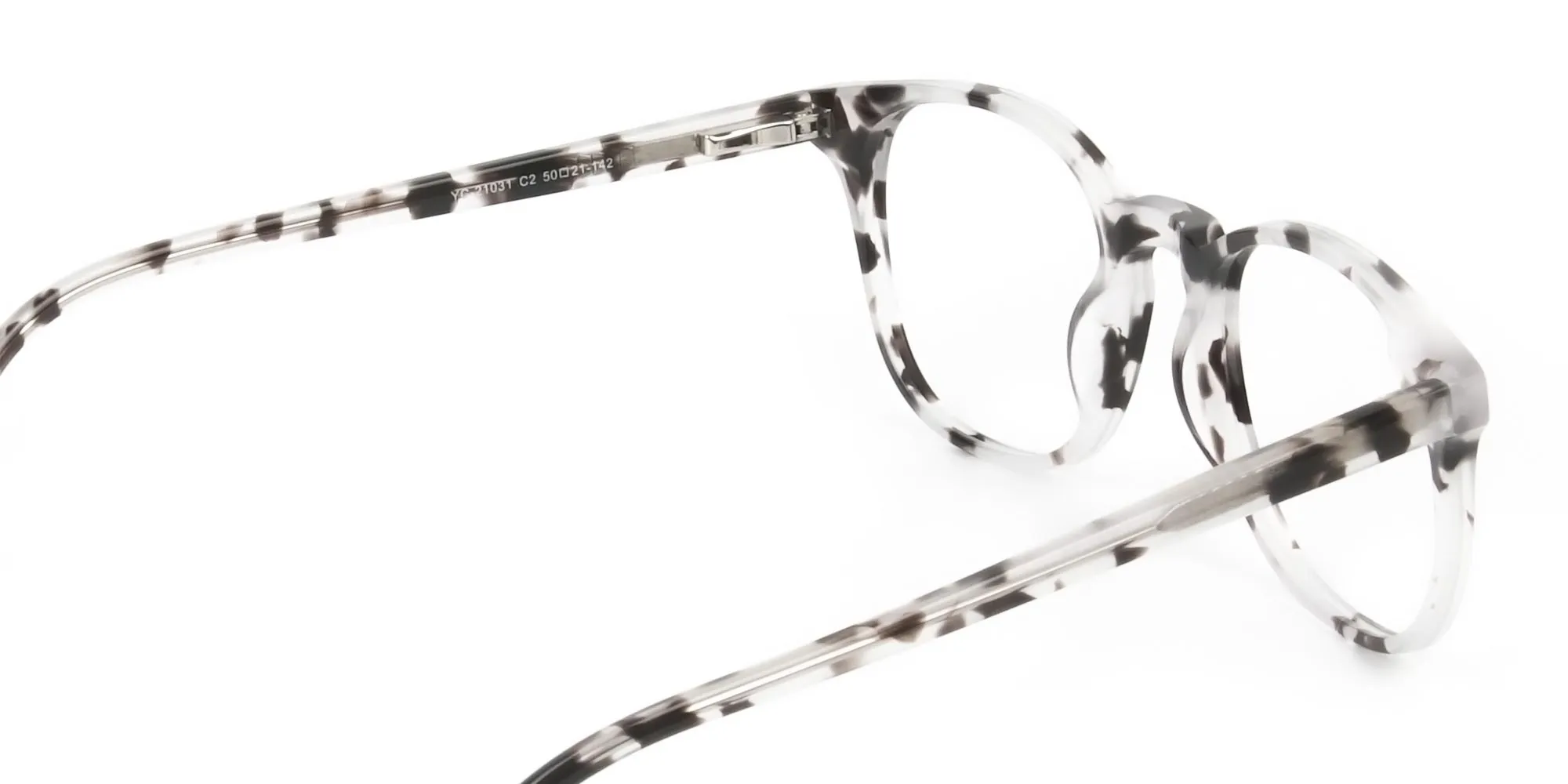 Marble Grey Glasses Frames in Square - 2