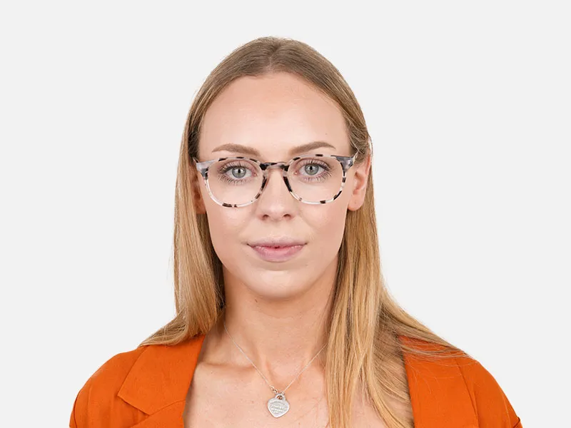 Marble Grey Glasses Frames in Square - 2