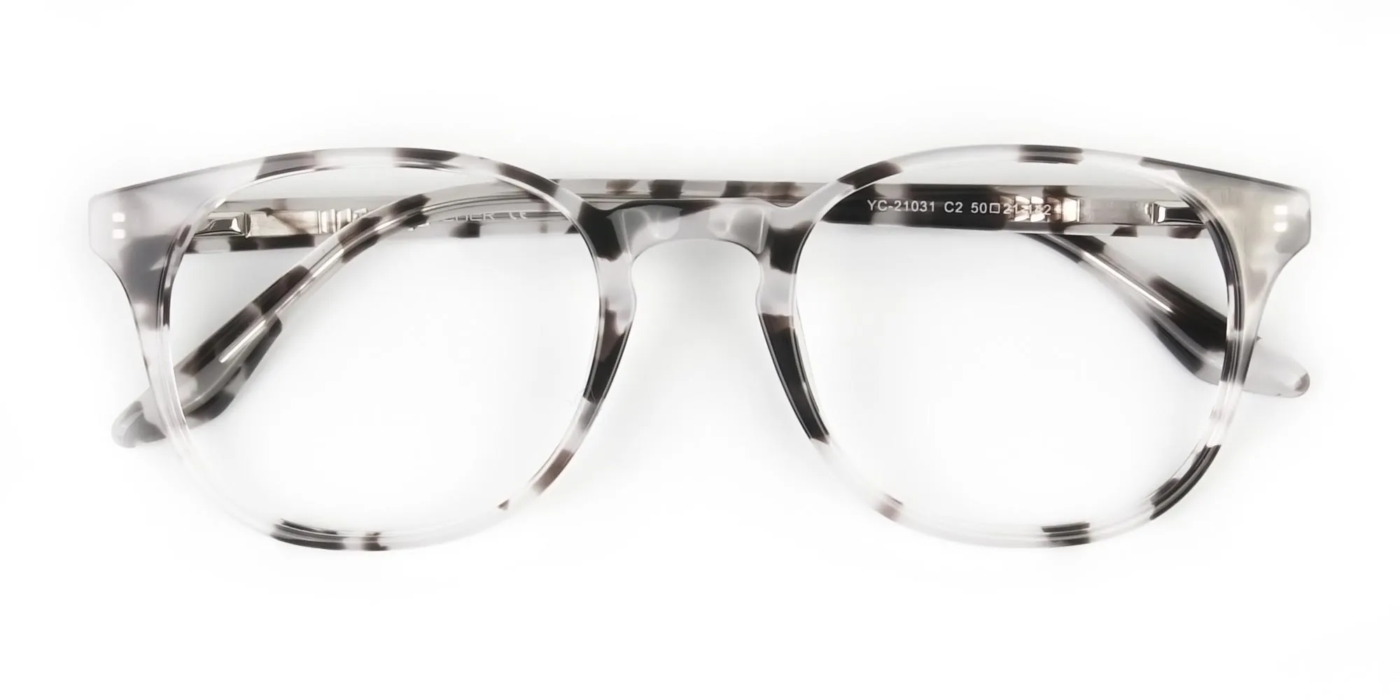 Marble Grey Glasses Frames in Square - 2