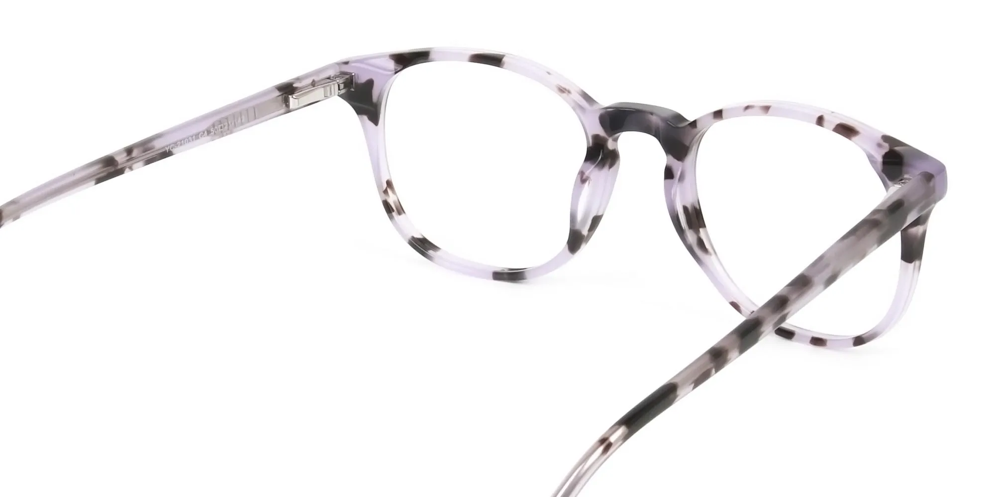 Keyhole Pastel Purple Tortoise Glasses in Square - 2