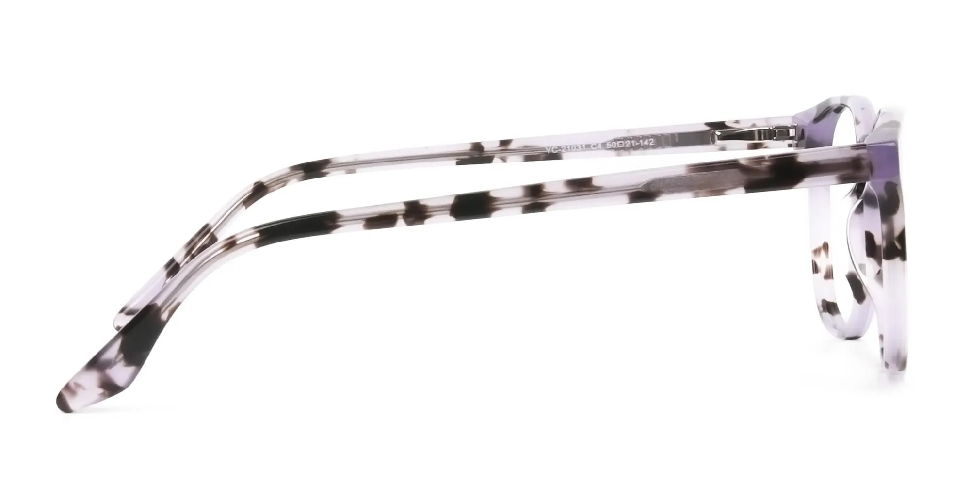 Keyhole Pastel Purple Tortoise Glasses in Square - 2